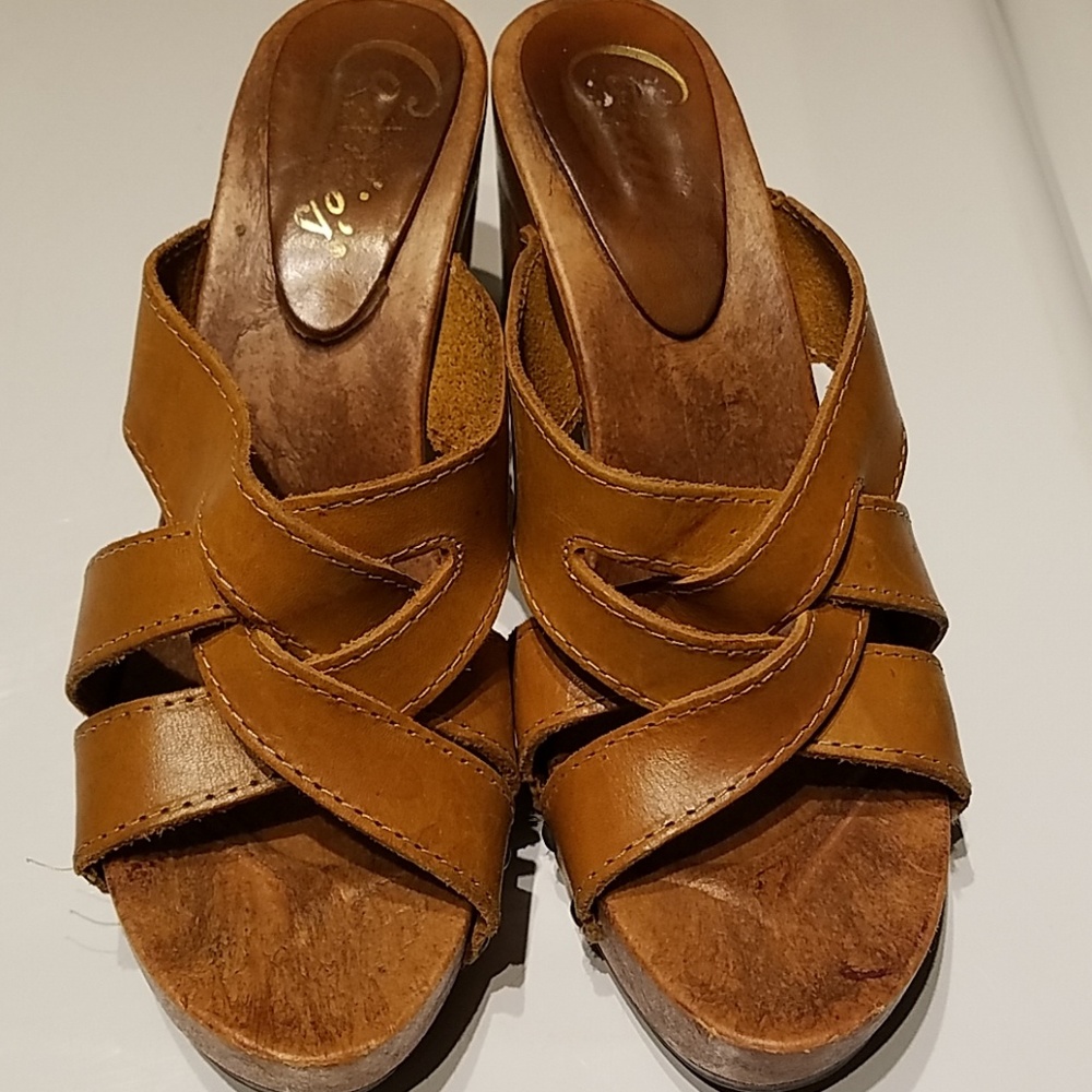 Candies leather sling backs